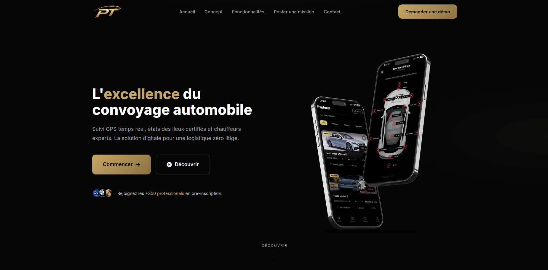 Prime Transfert – Landing Page